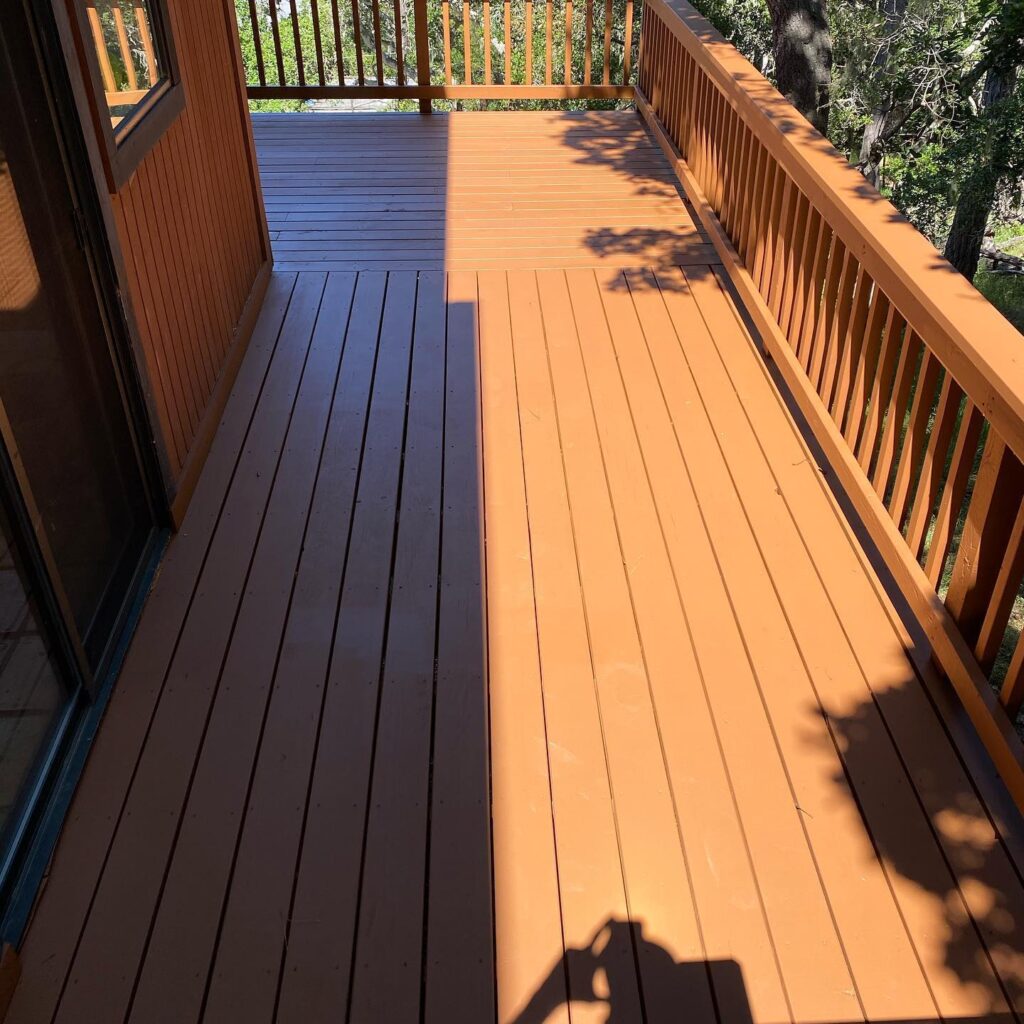 exterior deck fence painting service