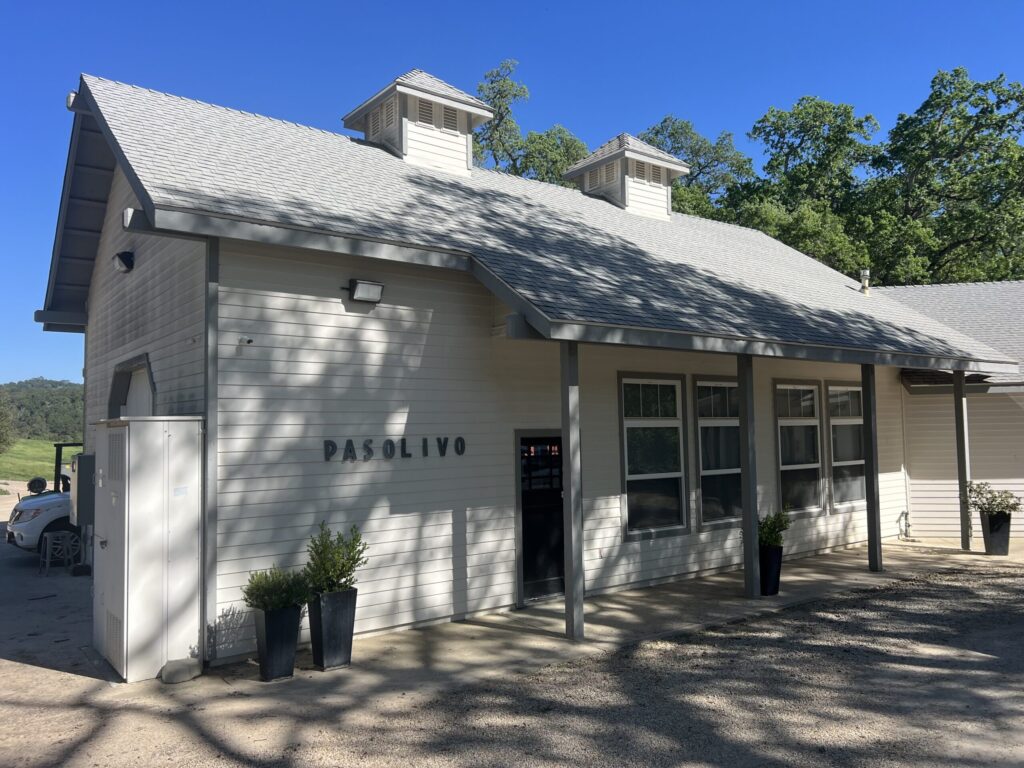 Finished exterior of winery tasting room after painting project
