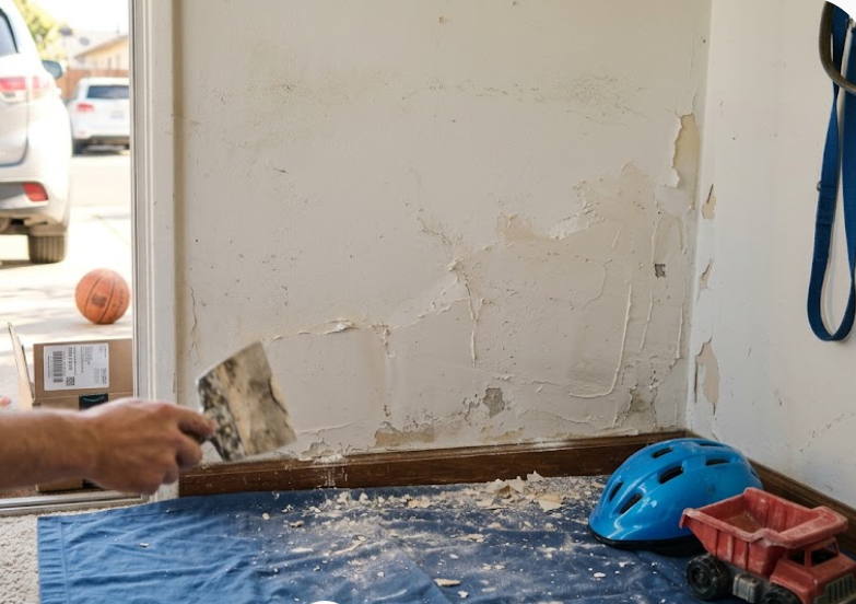 hand patching damaged section
